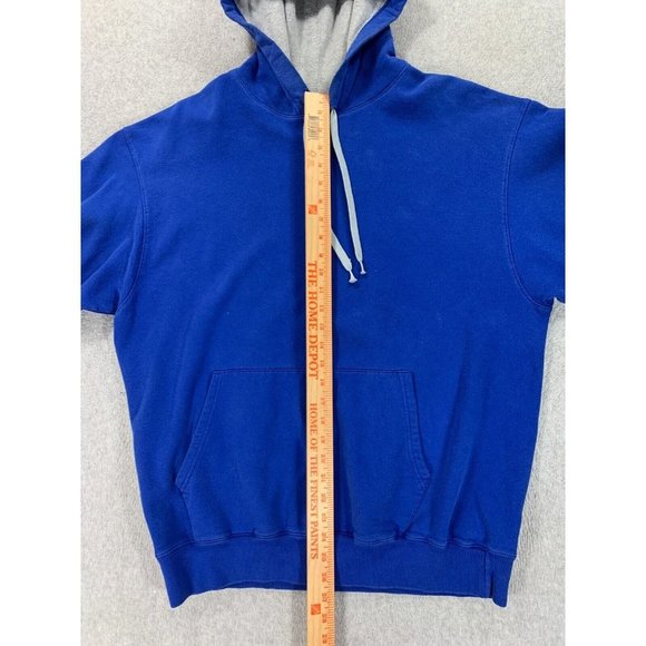 Champion ECO Authentic Cotton Blend Hoodie‎ Sweatshirt (Men's Large) Blue - Picture 9 of 12